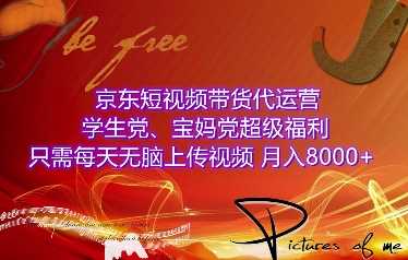 京东短视频带货代运营，学生党、宝妈党超级福利，只需每天无脑上传视频，月入8000+【仅揭秘】-创客网