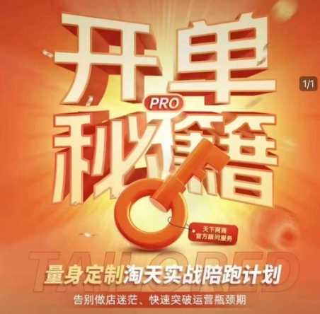 淘宝开单秘籍PRO，量身定制淘天实战陪跑计划，告别做店迷茫、快速突破运营瓶颈期-创客网